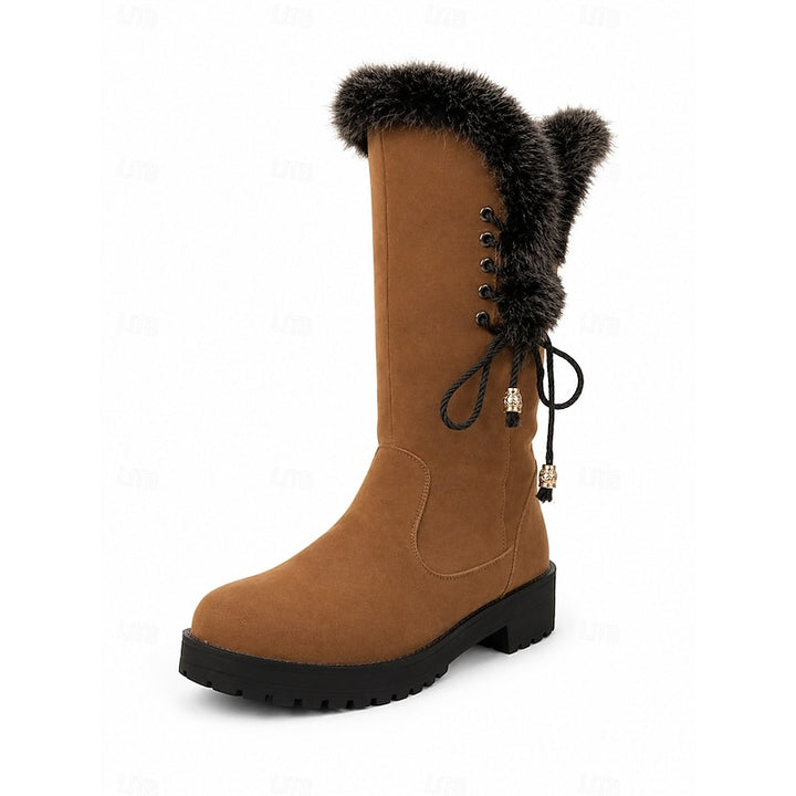 Paige | Cozy Lace-Up Knee-High Boots