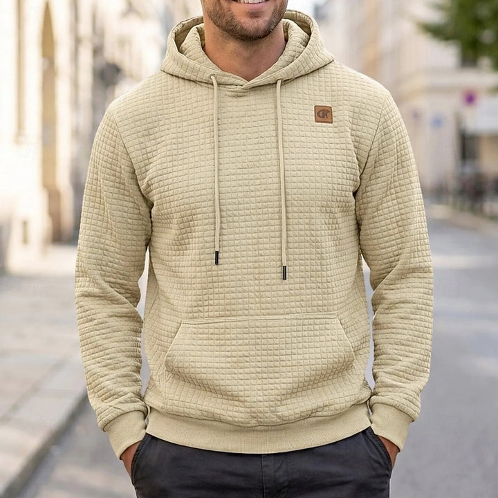 Miles | Textured Hooded Pullover Hoodie