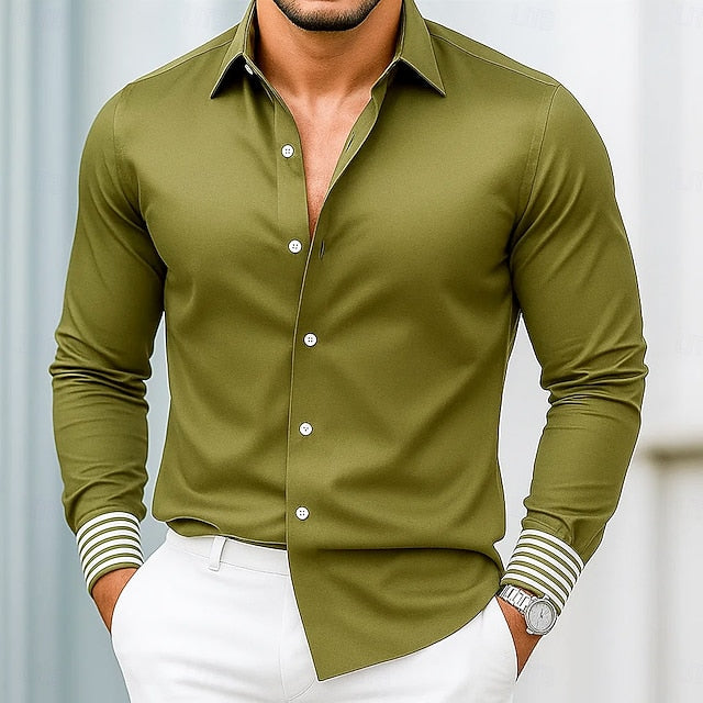 Victor | Men's Satin Dress Shirt