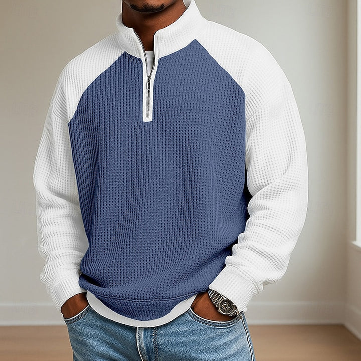 Elliott | Textured Quarter-Zip Polo