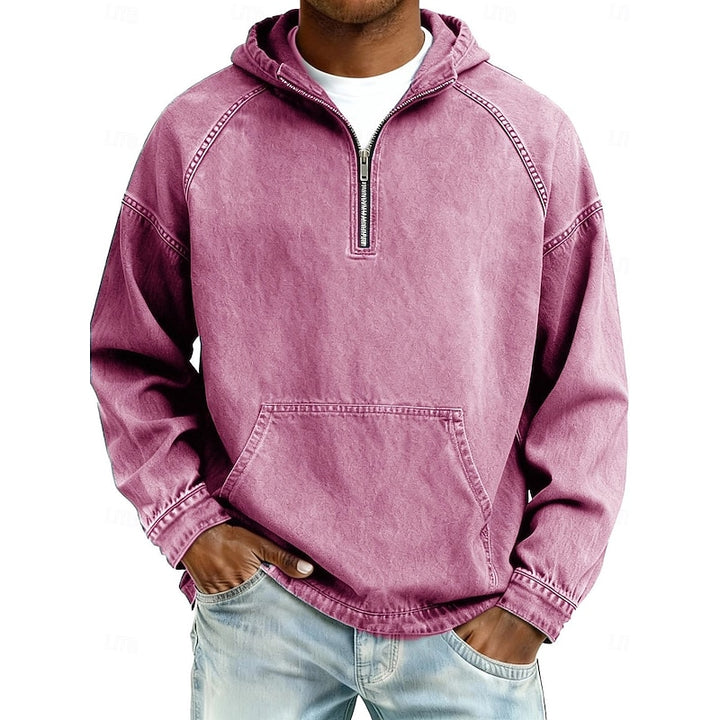 Elliott | Washed Quarter-Zip Hoodie