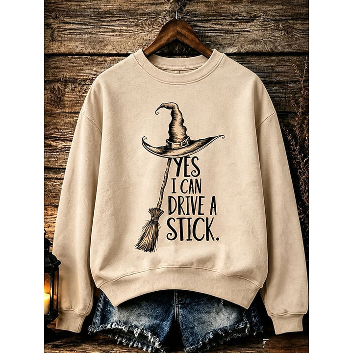 Paige | Playful Halloween Witch Graphic Sweatshirt