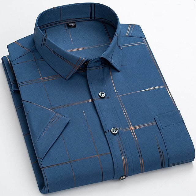 Andrew | Men's Plaid Check Short Sleeve Shirt