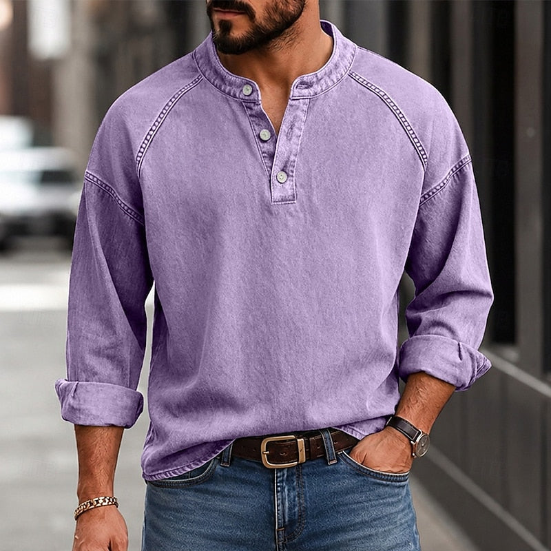 Harvey | Vintage-Washed Henley Shirt