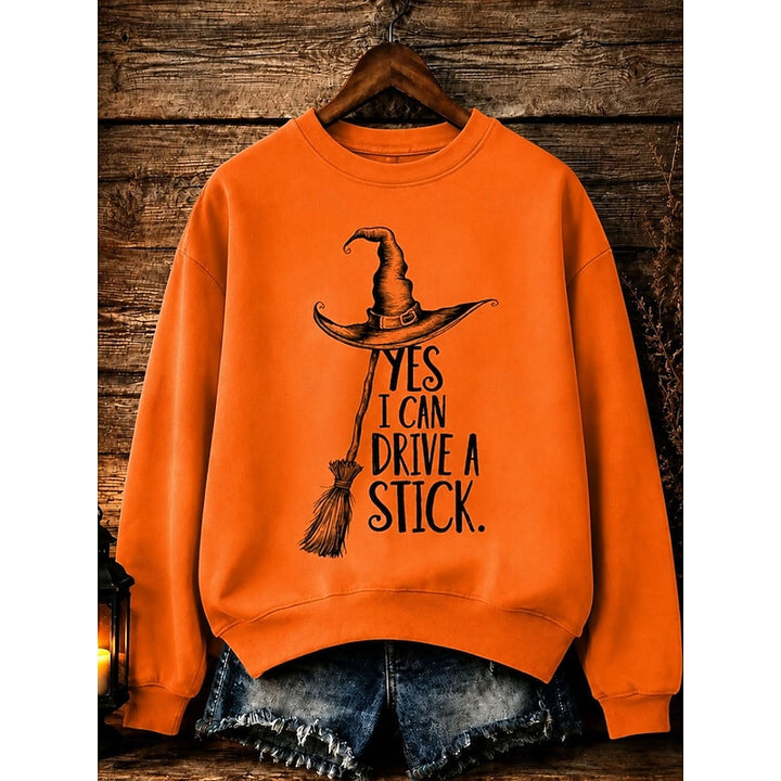 Paige | Playful Halloween Witch Graphic Sweatshirt