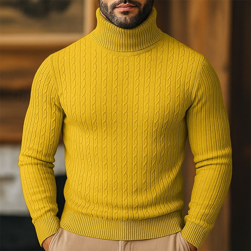 Curtis | Cable Knit Turtleneck Sweater