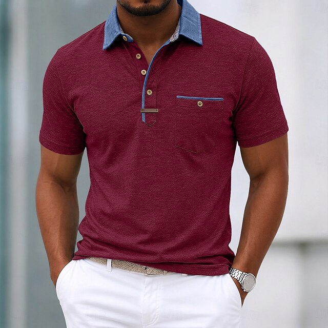 Marvin | Men's Contrast Collar Business Polo Shirt