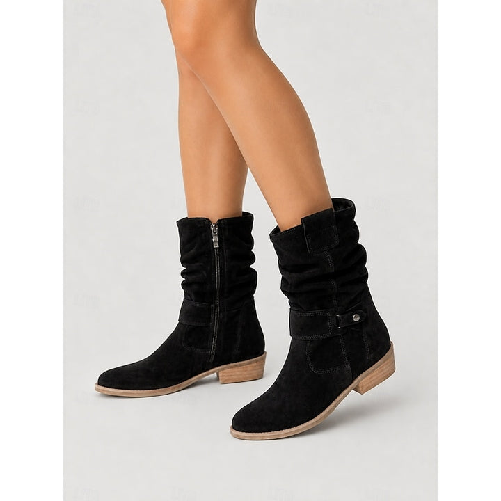 Pamela | Slouchy Buckle Ankle Boots
