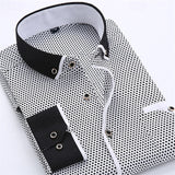 Glenn | Men's Polka Dot Long Sleeve Dress Shirt