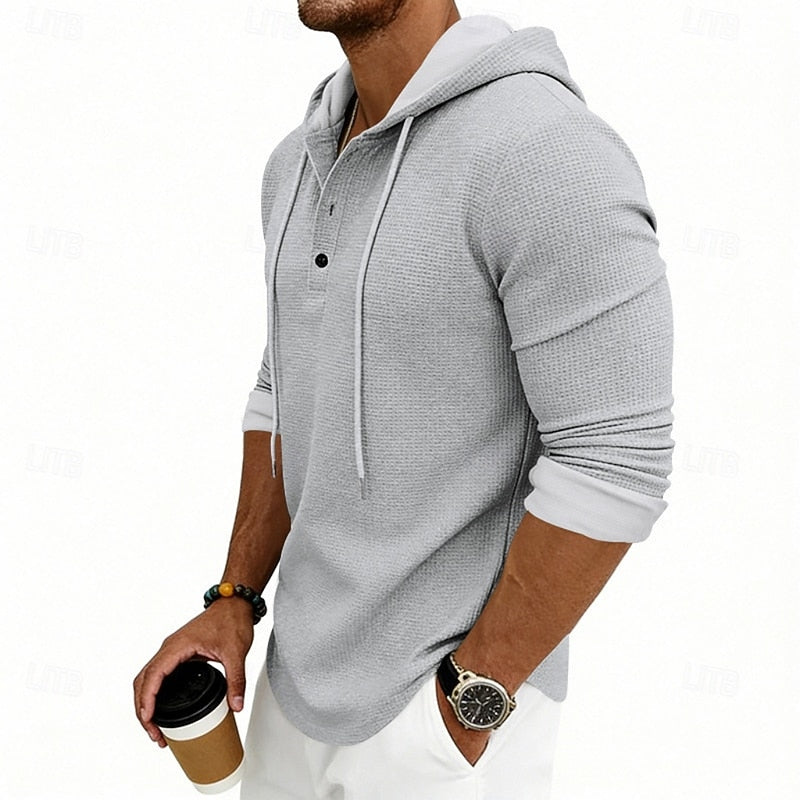 Julian | Hooded Henley Shirt