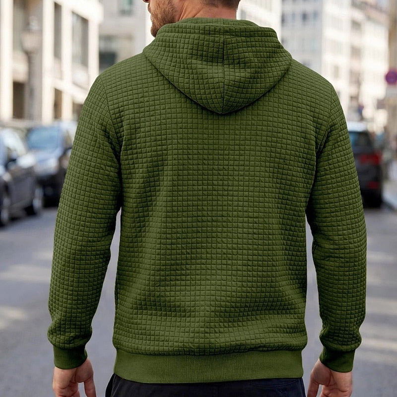 Miles | Textured Hooded Pullover Hoodie