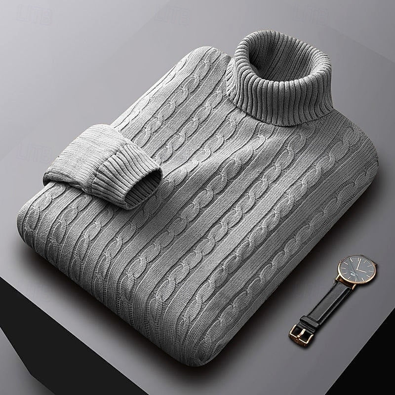 Thatcher | Cable-Knit Turtleneck Sweater