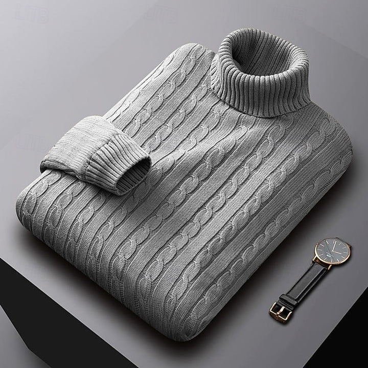 Thatcher | Cable-Knit Turtleneck Sweater