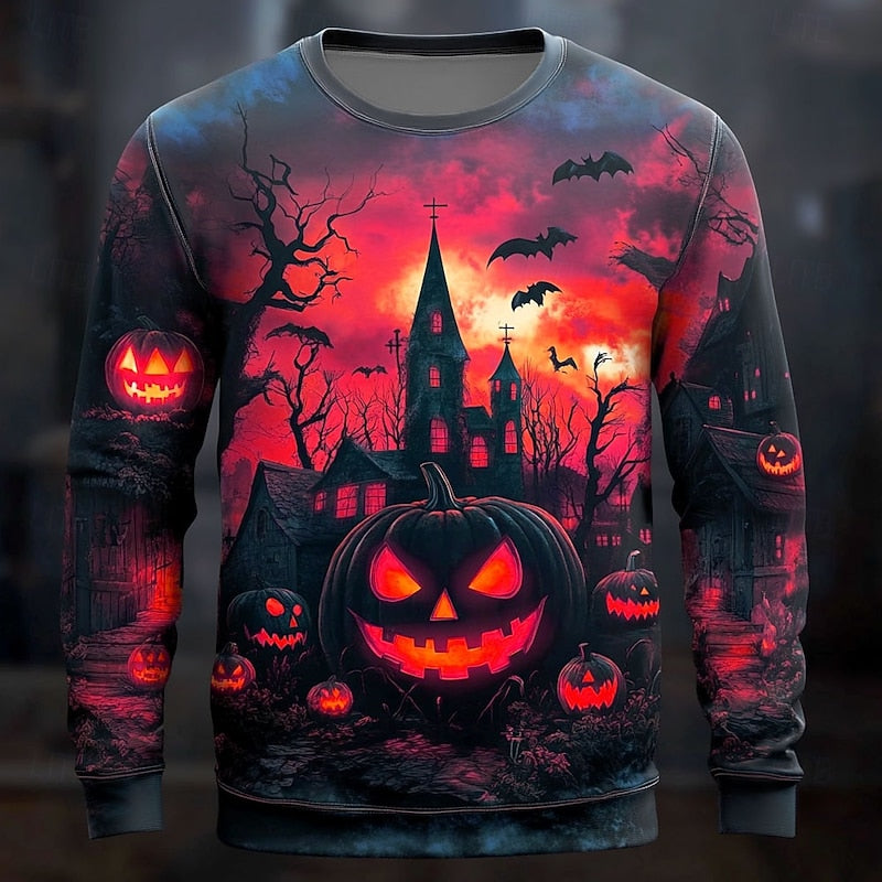 Miles | Halloween Pumpkin Graphic Sweatshirt