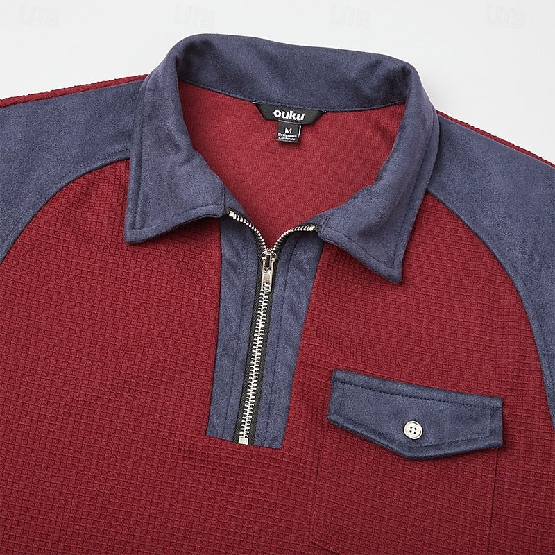 Malcolm | Quarter-Zip Elbow-Patch Pullover