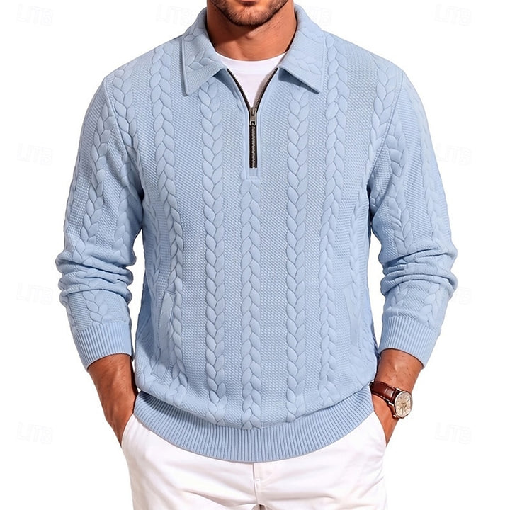 Donovan | Textured Quarter-Zip Sweater