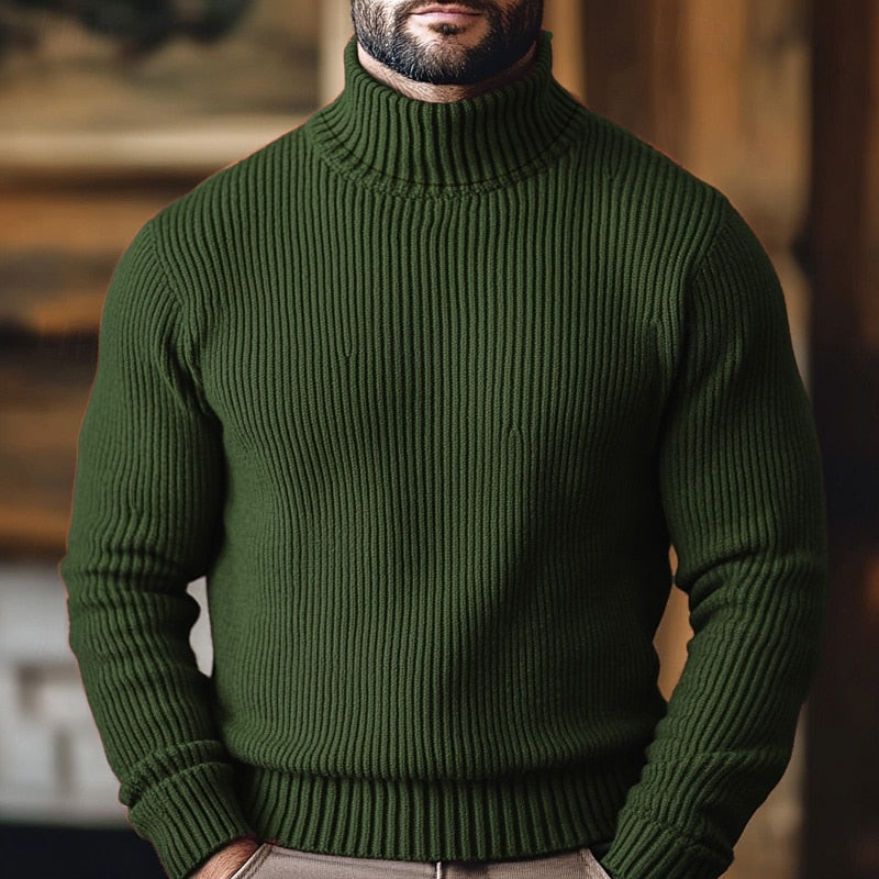 Gerald | Christmas Ribbed Turtleneck Sweater