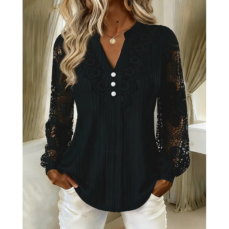 Rosalie | Lace-Trimmed Blouse