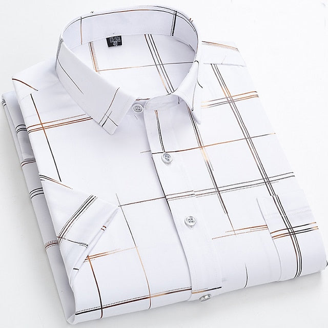 Andrew | Men's Plaid Check Short Sleeve Shirt