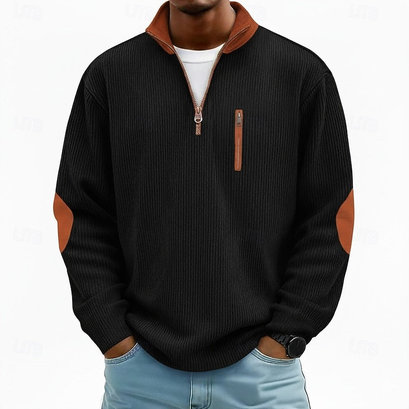 Garrett | Quarter-Zip Textured Pullover