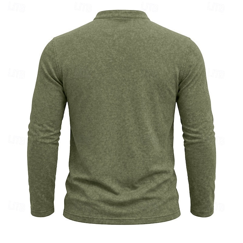 Quentin | Classic Long-Sleeve Henley Shirt