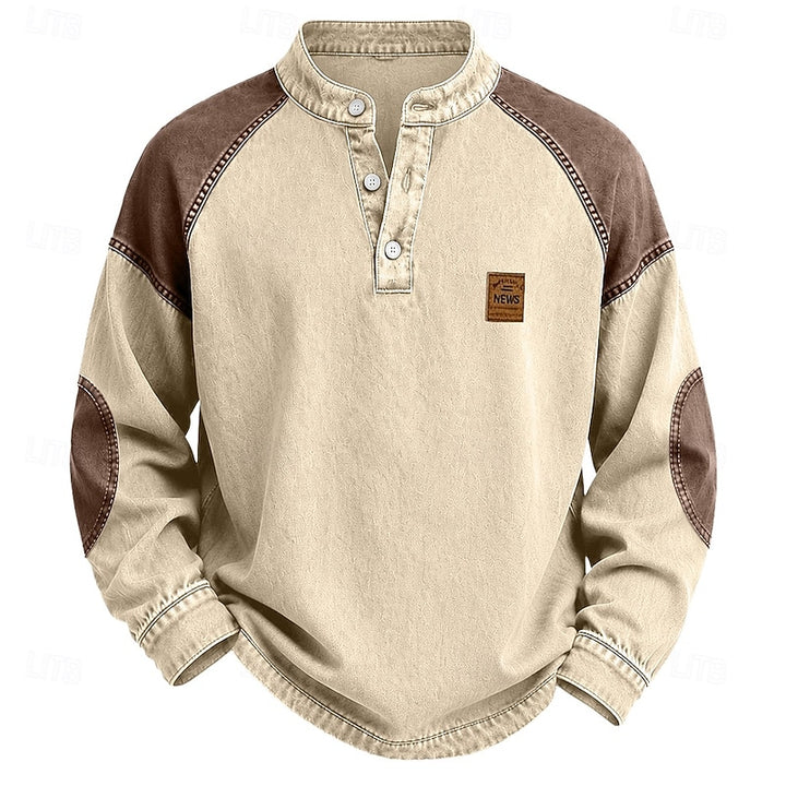 Sullivan | Vintage Color-Block Henley Shirt