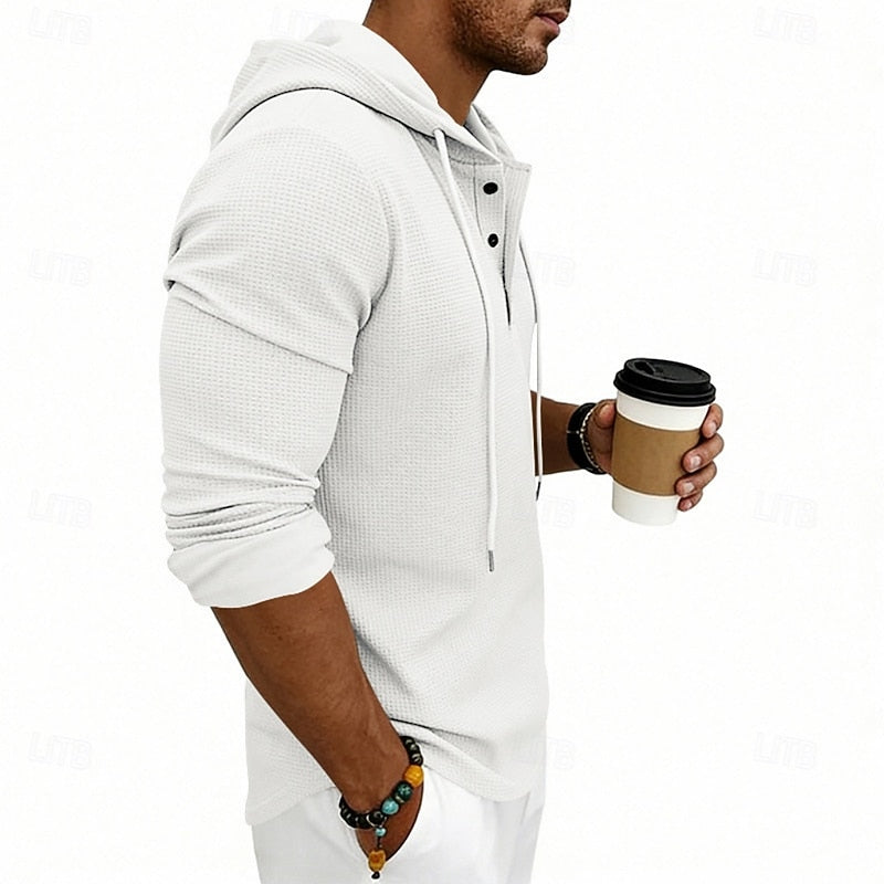 Julian | Hooded Henley Shirt