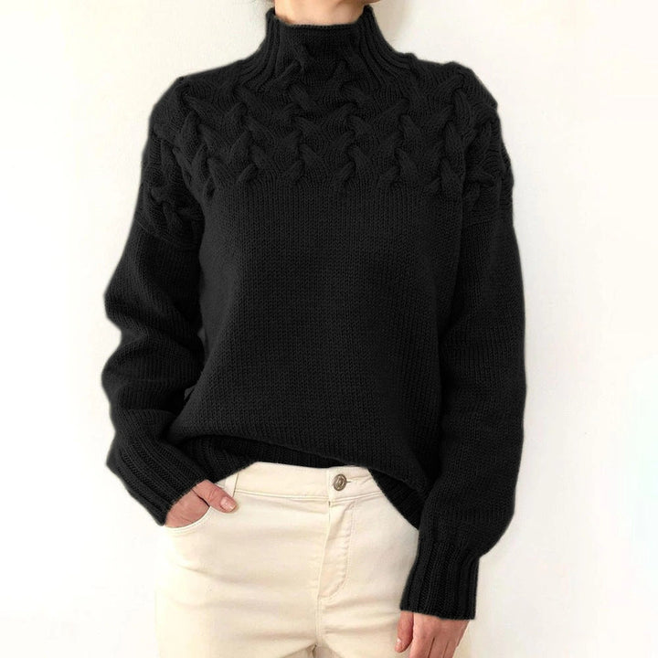 Rosaleen | Cable-Detail Turtleneck Sweater