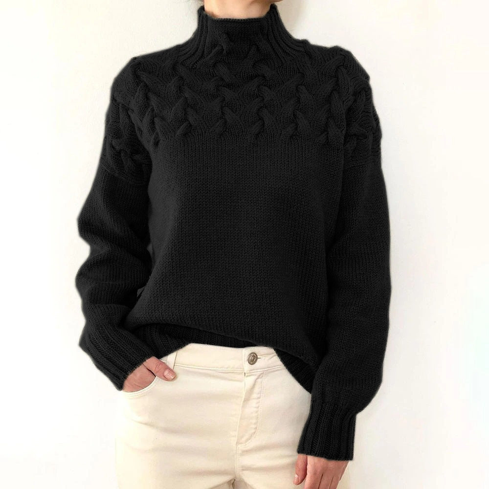 Colleen | Cable-Knit Turtleneck Sweater