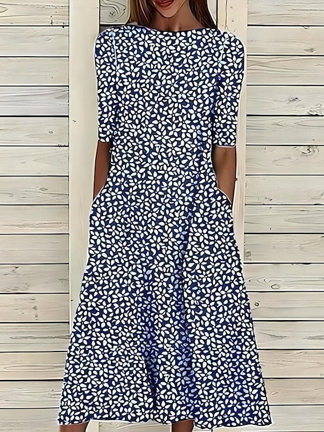 Blythe | Botanical Print Midi Dress