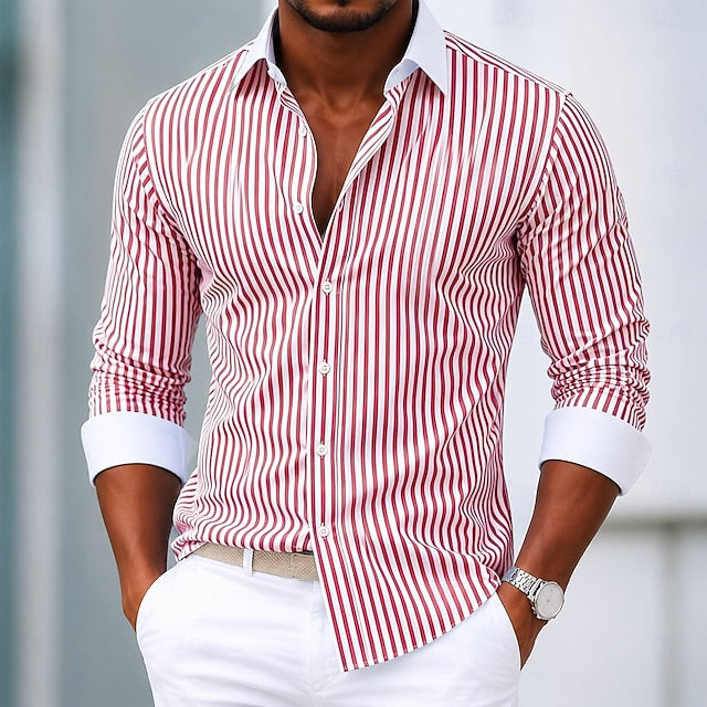 Carver | Men's Non-Iron Striped Dress Shirt