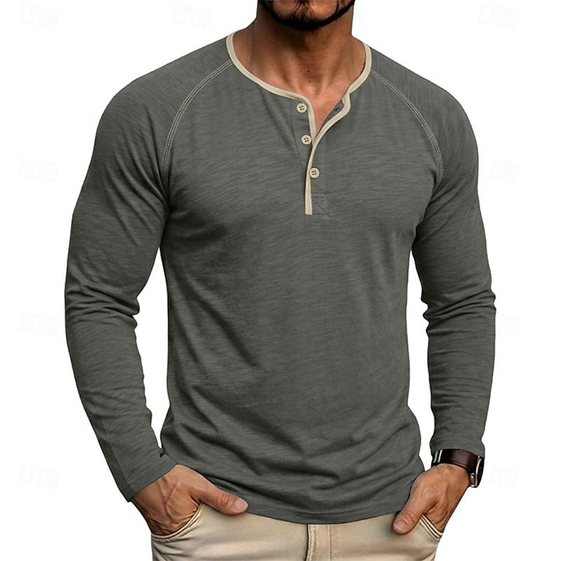 Weston | Classic Long-Sleeve Henley Shirt